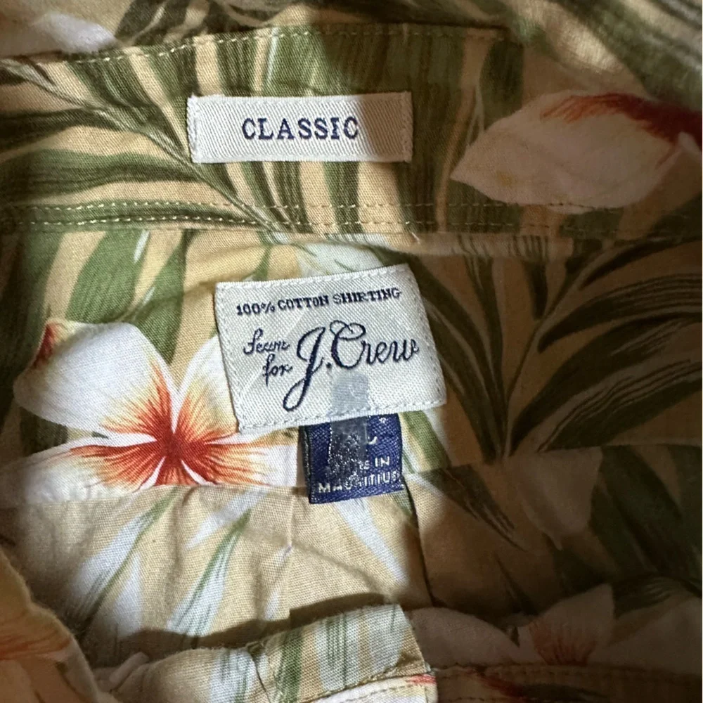 J. Crew Short-sleeve Floral classic fit shirt Size XL (e5
